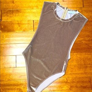 Stella Laguna Beach Velvet plunge side Bodysuit